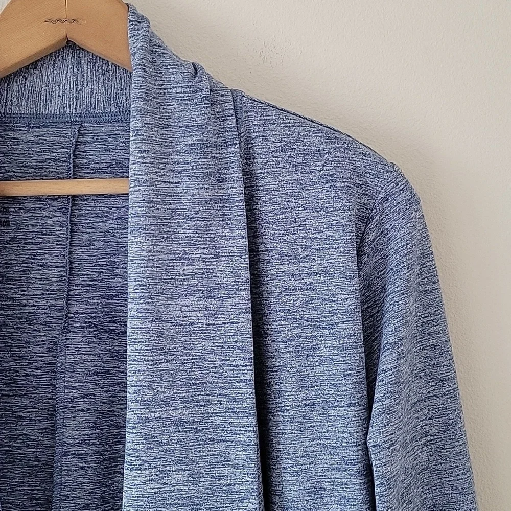 Nike Yoga Cardigan Blue Space Dye Open Waterfall Front Size‎ Small
